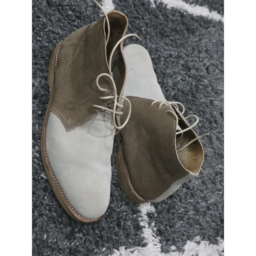 Grenson Brown Tan Suede Oxford Ankle Boots Mens UK 7.5F US 8.5 F